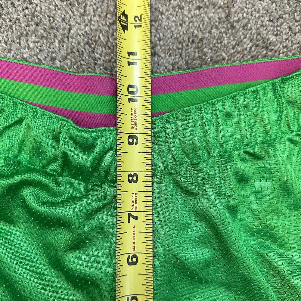 Adidas Watermelon Double Layer Mesh Shorts Green Pink Womens Medium Y2K 2011 - Picture 7 of 9